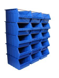 Premier Supra Bins – Heavy Duty Large Stacking Bins with Retaining Rod